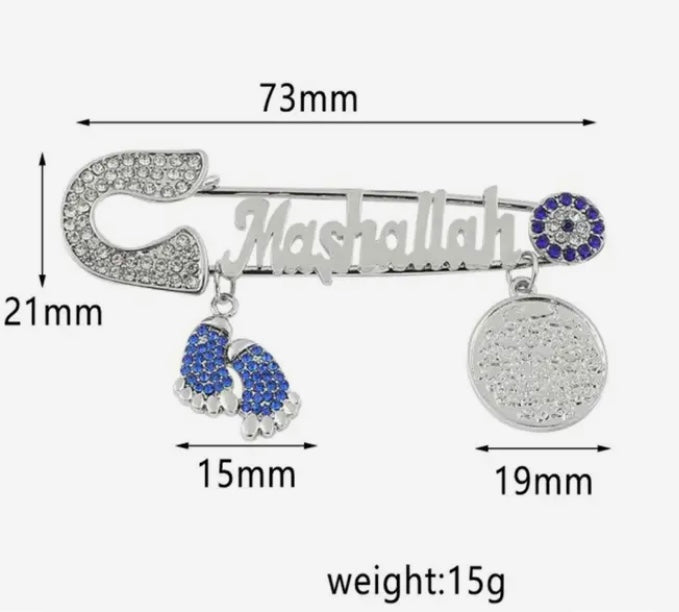 MashAllah 4 Qul Baby Boy/Girl Brooch Pin