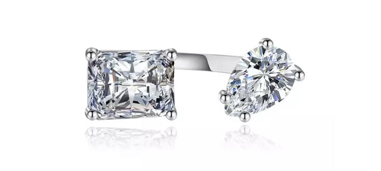 AAA Zircon Stone Adjustable Ring