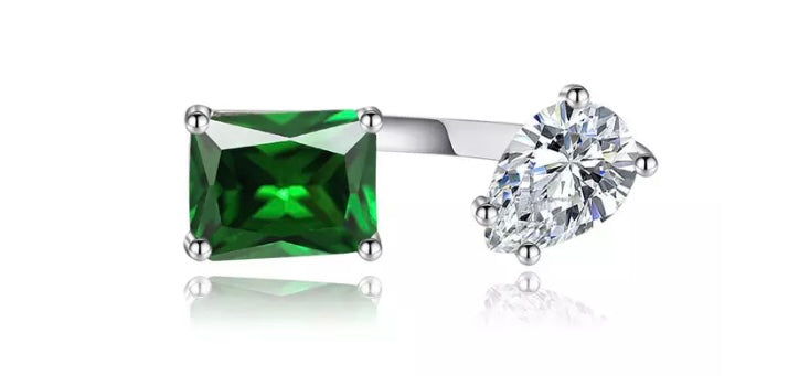 AAA Zircon Stone Adjustable Ring