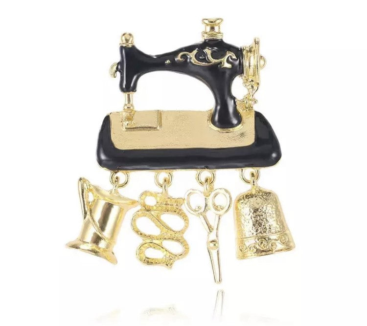 Sewing Machine Brooch Pin