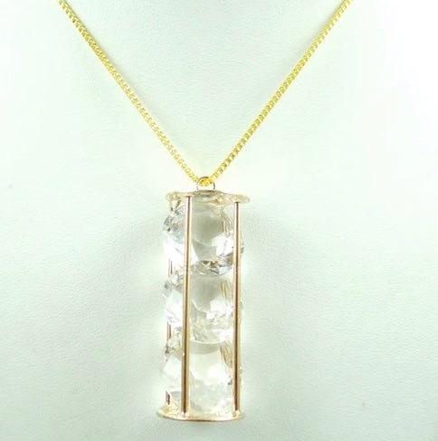 Rectangular 3 Crystal Pendant