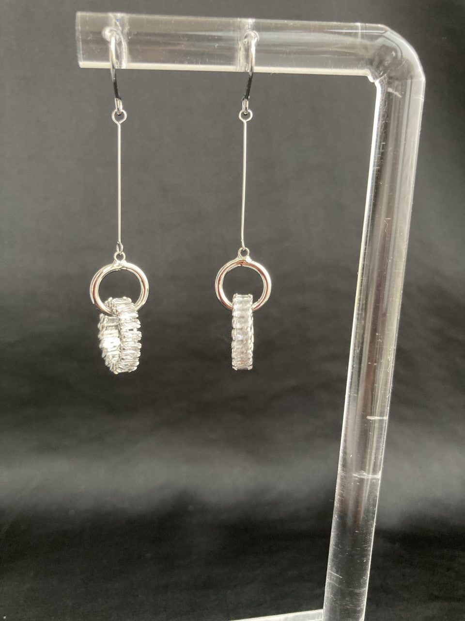 gold plated long earrings