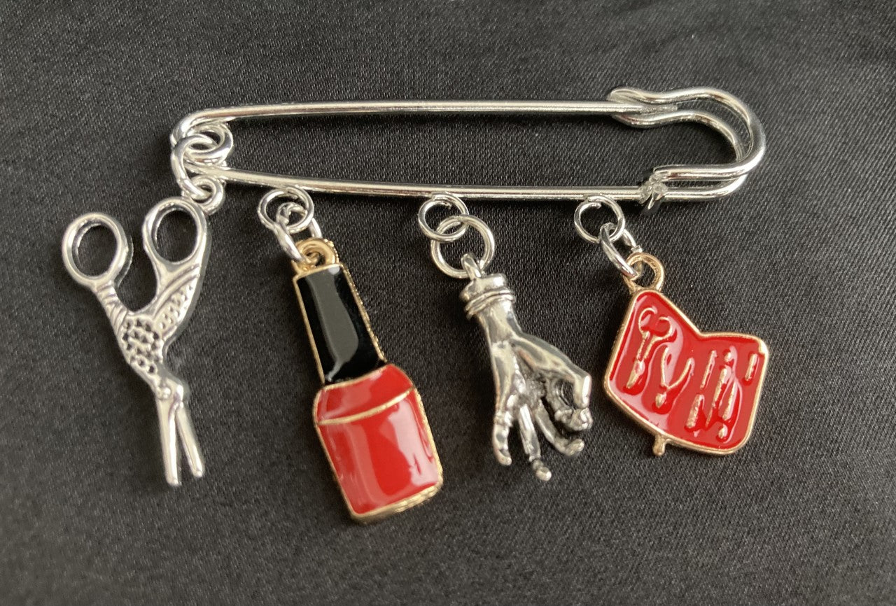Nail Art Brooch Pin