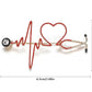 Medical Stethoscope Heartbeat Brooch Pin