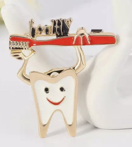 Dental Tooth Brooch Pin