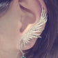 White Gold Plated Women Ear Cuff with Luxury Cubic Zirconia