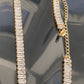 18K Gold Plated Tennis White Cubic Zirconia Necklace