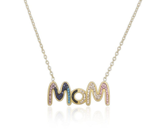 Gold Plated Mom Necklace